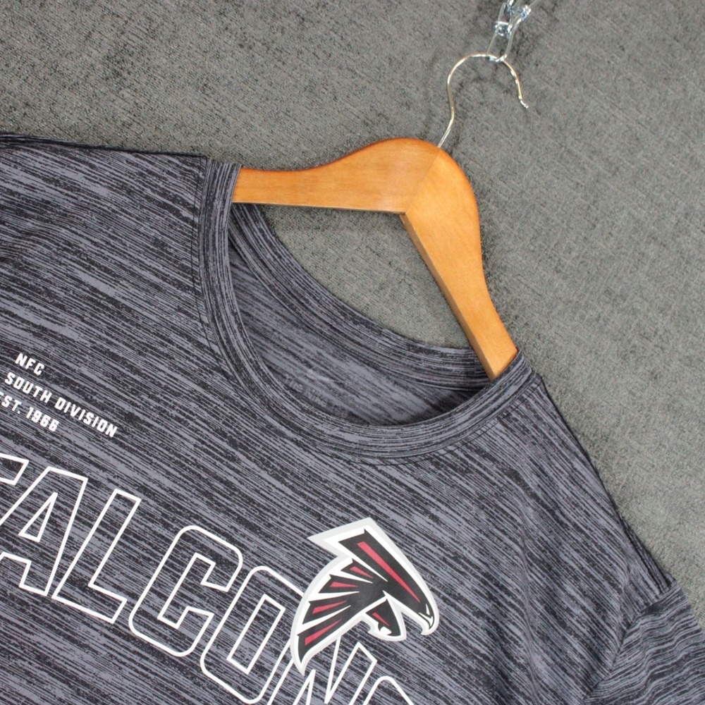 Nike Atlanta Falcons NFL T-Shirt Mens XXL Gray Space Dye Dri-FIT Performance Tee